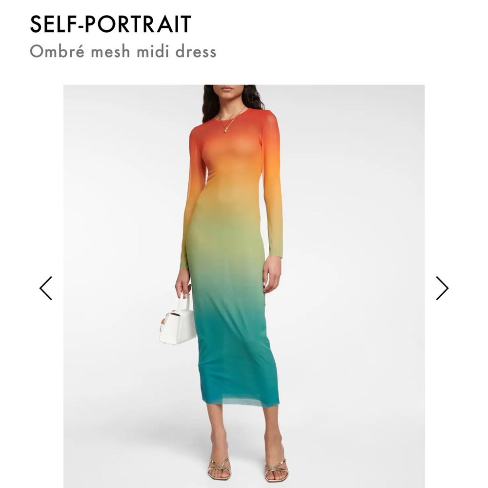 Self portrait ombré mesh midi dress stunning brand new rare